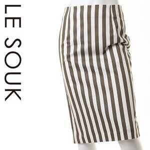 LE SOUK ストライプ柄ペンシルスカート