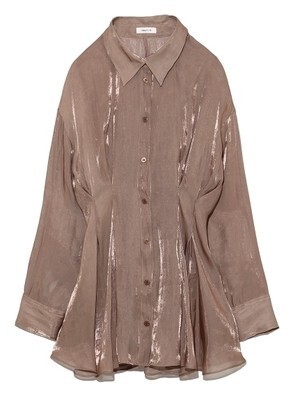 FRAY I.D シアーレースアップブラウス