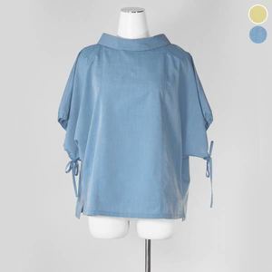 Mylanka 袖紐プルオーバーブラウス