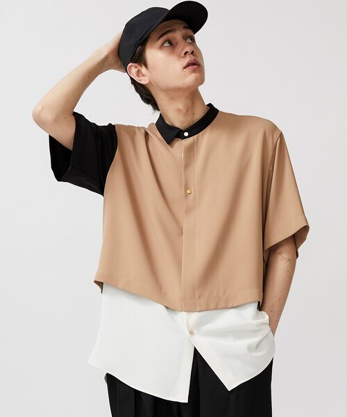 CULLNI 【CULLNI】STUDIOUS限定　LAYERED ASYMMETRY S/S SH