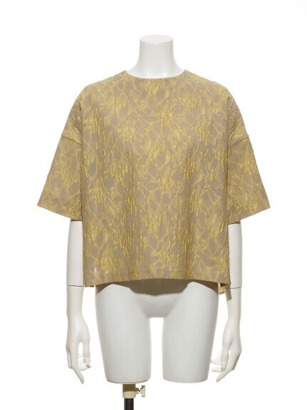 GREED INTERNATIONAL SPLASH JACQUARD 半袖ビッグブラウス