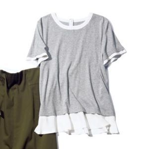 Mila Owen 布帛ドッキングＴシャツ