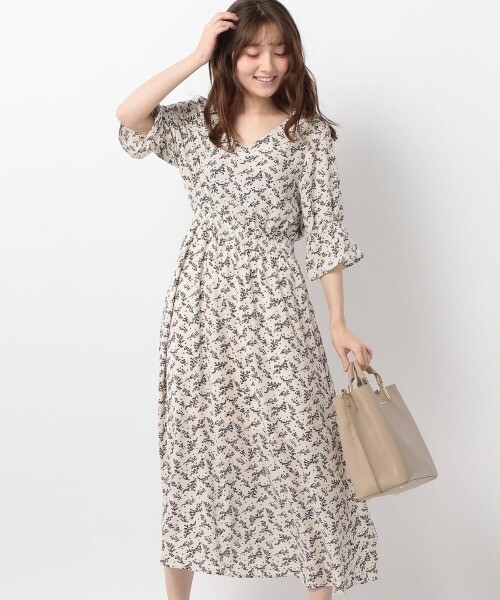 MISCH MASCH ウエストゴム小花ワンピース