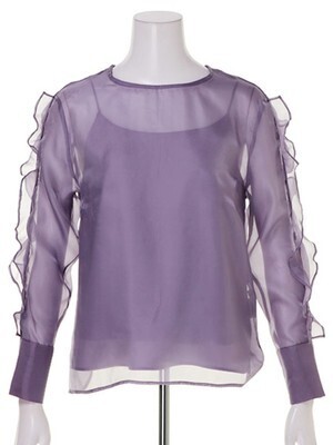 LADYMADE ラッフルデザインシアーブラウス