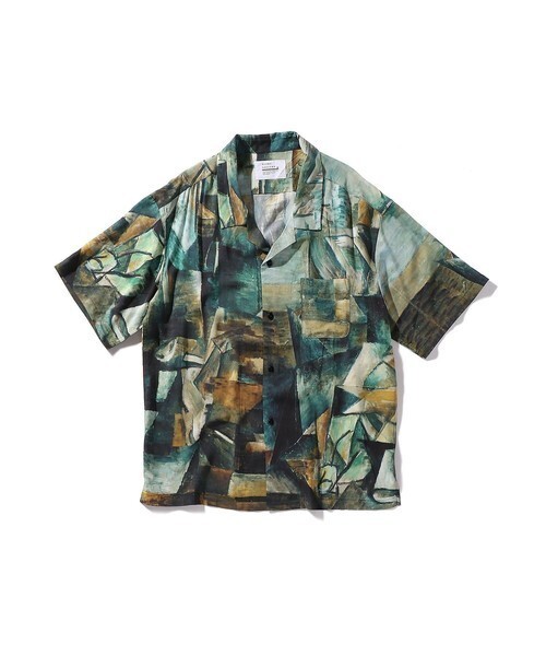 FREAK’S STORE GEORGES BRAQUE ビッグシルエット総柄オープンカラーシャツ