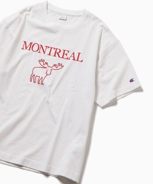 Champion Champion×SHIPS: 別注 ウォッシュドコットン シティプリント Tシャツ（WEB限定）