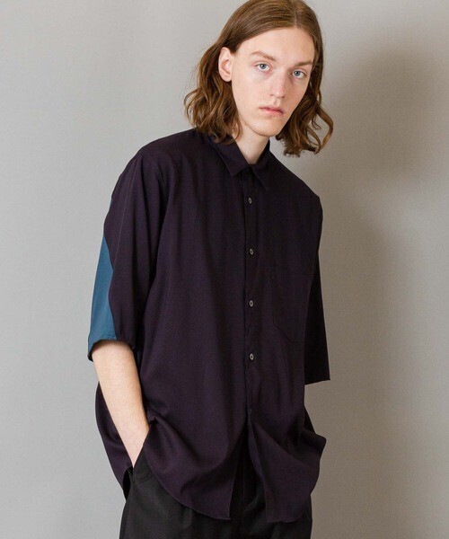 FACTOTUM ツイルコンビシャツS/S