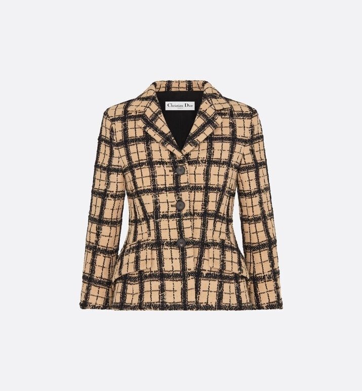 Dior チェックタッサーシルクジャケット