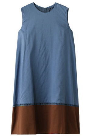 BODY DRESSING バイカラーノースリーブワンピースブルー