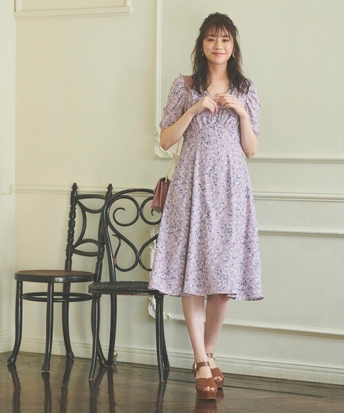 31 Sons de mode ヴィンテージ花柄デシンワンピース