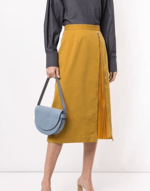 LE CIEL BLEU high waisted pleated insert SKIRT