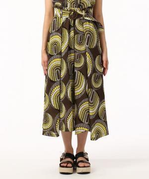 GRACE CONTINENTAL アフリカンプリントベルトスカート