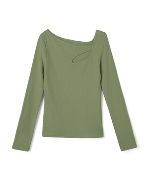 GRL カットデザインテレコトップス