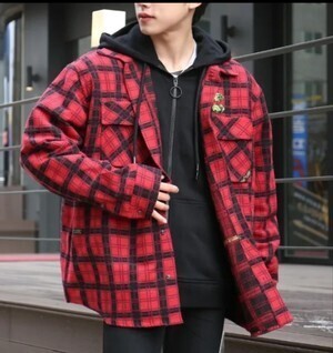OFF-WHITE チェックZIPシャツジャケット
