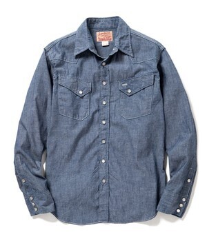 SUGAR CANE CHAMBRAY WESTERN SHIRT