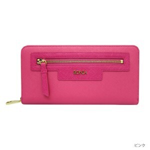 BONIA 牛革ラウンド長財布