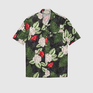 GUCCI ハワイアン プリント ボウリングシャツ