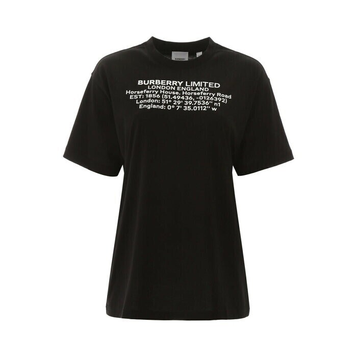 BURBERRY location print T-shirt