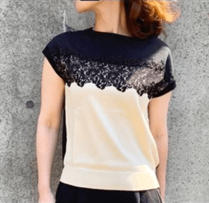 EPOCA THE SHOP レースコンビネーションニットプルオーバー