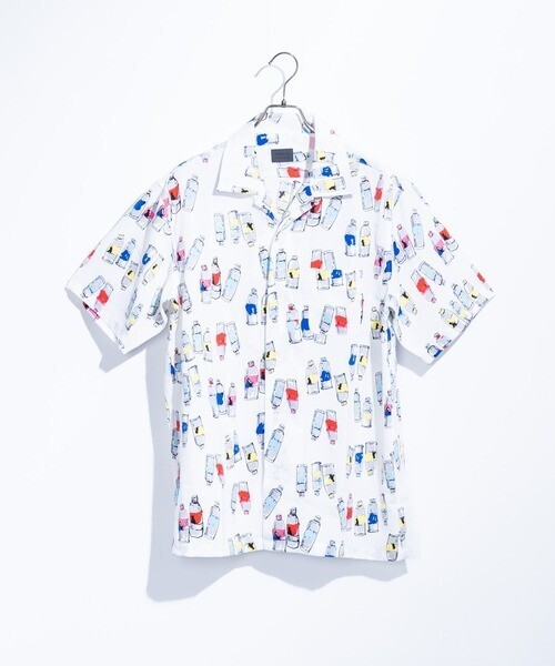 Ressaca 胸ポケット付き リラックスオープンカラーシャツ / ボトルプリント