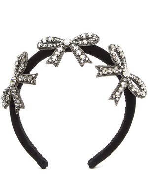 GUCCI Crystal Embellished Bow Hairband