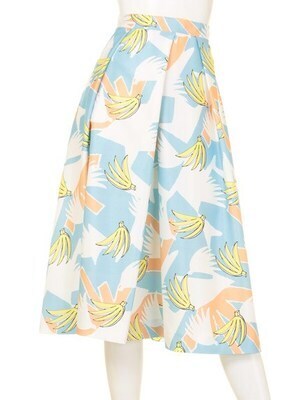 The Dayz tokyo bananaプリントタックスカート