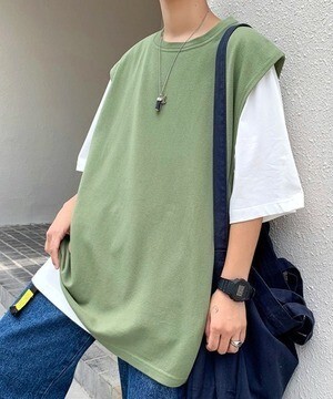 neos ルーズシルエット ベスト セット アンサンブル Tシャツ