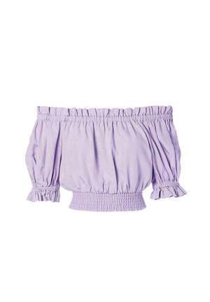 Alice + Olivia CAPRINA OFF SHOULDER CROP TOP