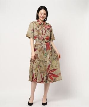 Desigual 迷彩柄サファリシャツドレス