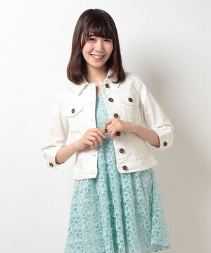 CECIL McBEE 7分袖デニムジャケット