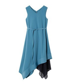 LE CIEL BLEU Asymmetric Lace Dress