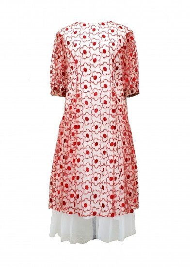 ADELLY Glitter embroidery tulle dress