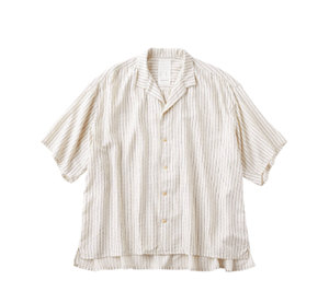 KURO Indigo Stripe Rayon Big Shirt / Indigo Pencil Stripe