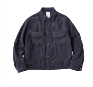 KURO Level Pocket Switched Denim Jacket / Black