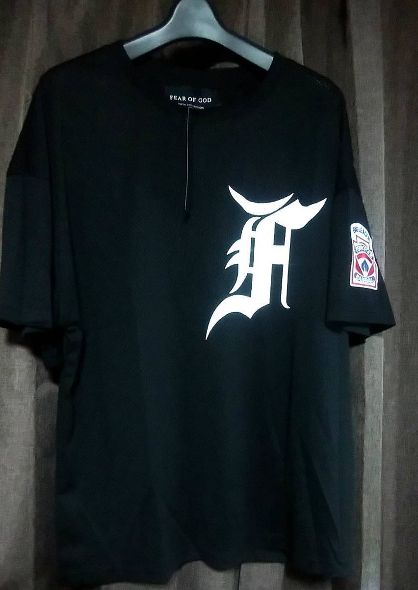 FEAR OF GOD オーバーサイズ ベースボール メッシュワッペンＴシャツ