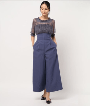 LADYMADE シャーリングレーストップロンパース(オケージョン)