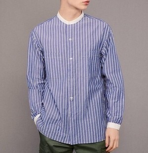 DRESSTERIOR シアサッカーストライプシャツ
