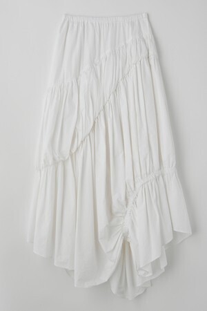 nagonstans Washedタイプライター① ピンタックギャザーSK