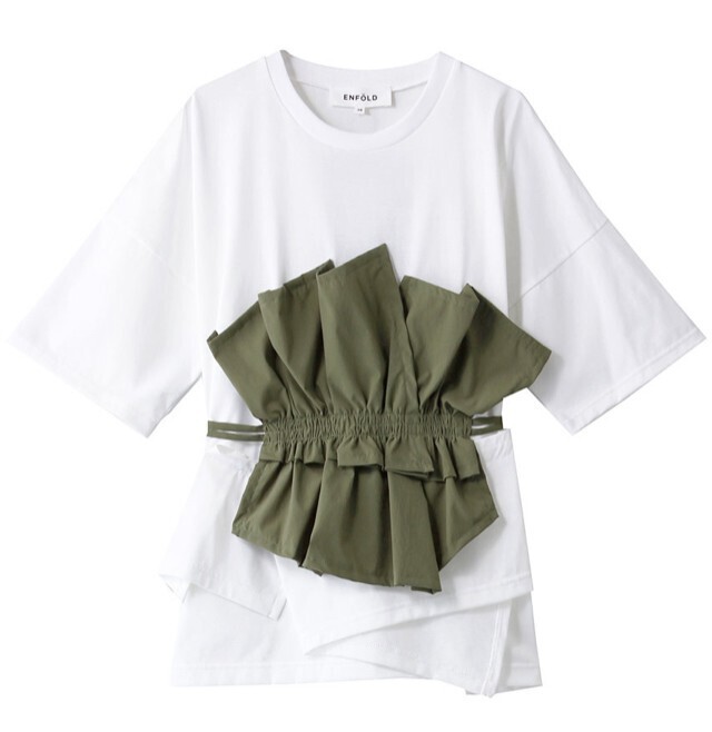 ENFOLD Cut Layered Tシャツ