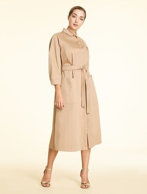 MARINA RINALDI SATIN SHIRT DRESS