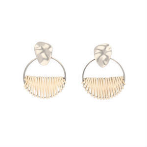 ADER.bijoux RATTAN circle earring (gold / silver )