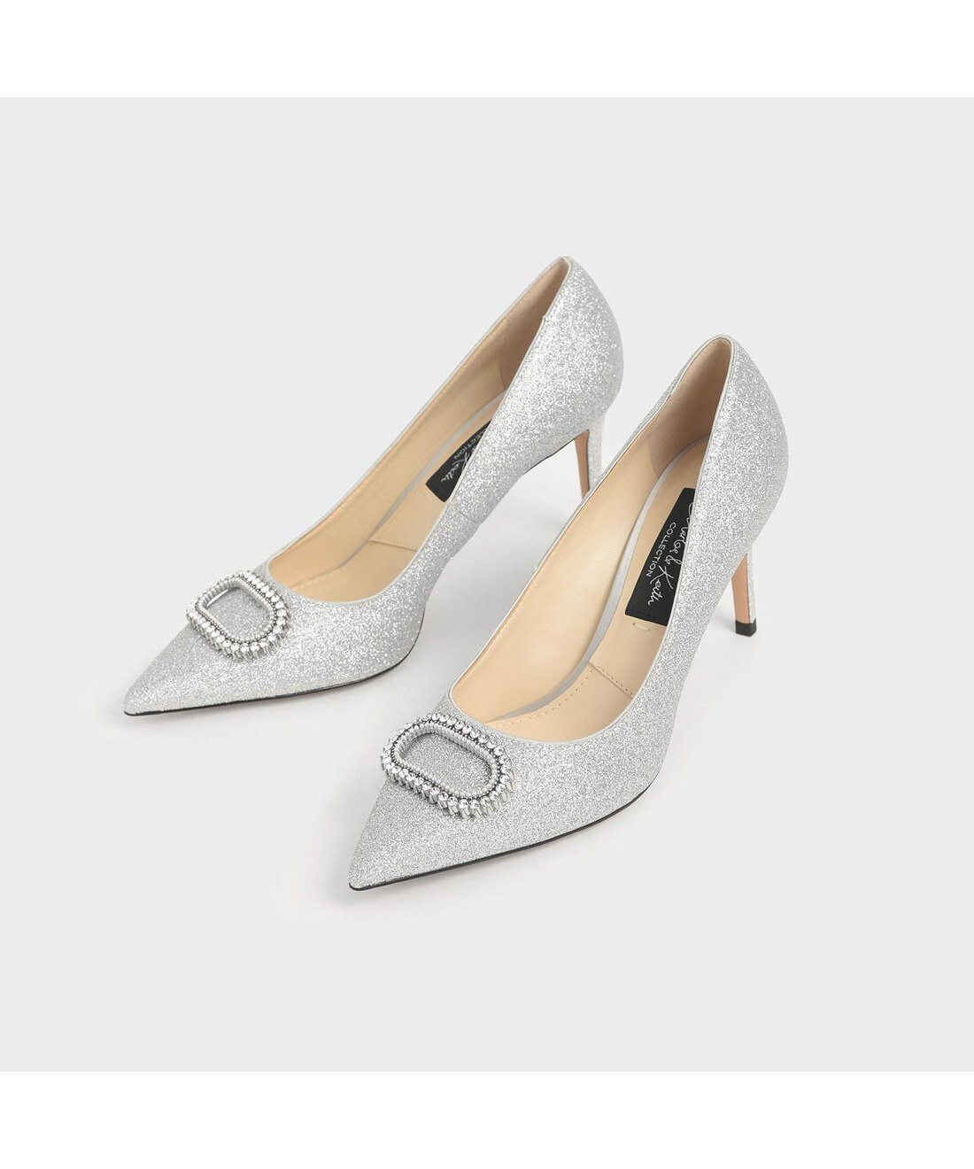 CHARLES & KEITH エンベリッシュド グリッターパンプス