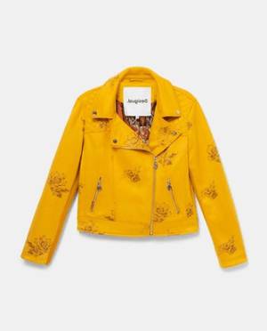 Desigual 花柄入りバイカージャケット