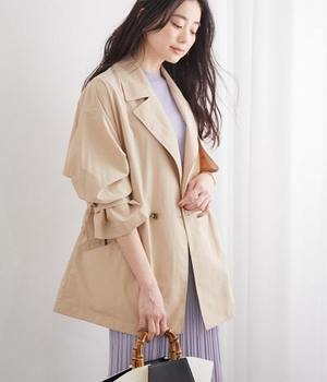ROPE' ナイロンタスランショートトレンチコート
