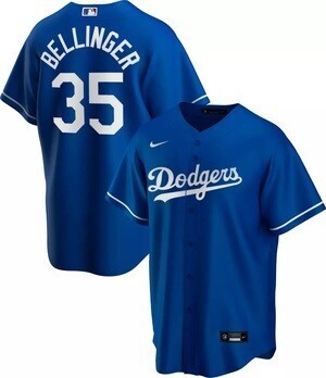 NIKE Replica Los Angeles Dodgers Cody Bellinger #35 Blue Cool Base Jersey