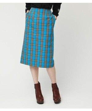 SLY ALAND CHECK M/SK　チェックミディスカート