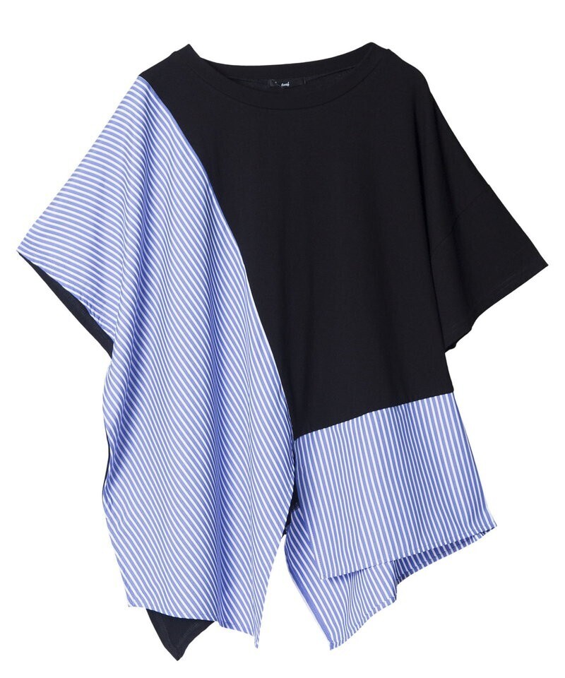 OSMOSIS アシンメトリー切替Tシャツ