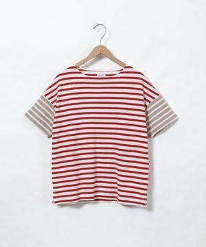 coen 鹿の子ボーダーTシャツ