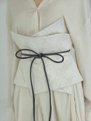 KIIRO ふくれチェック立体オビベルト