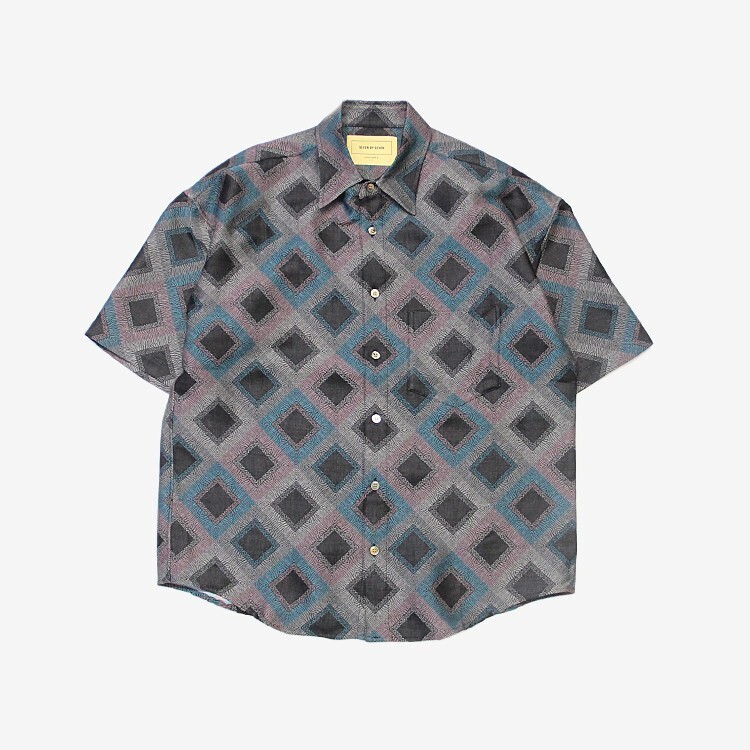 SEVEN BY SEVEN HALF SLEEVE SHIRTS - Square pattern JQ